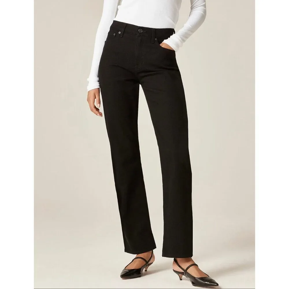 J. Crew Nipped straight jean in Black NWT Size 30